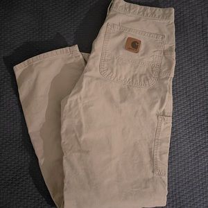 Khaki Carhart pants, size 34x32